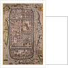 Map of Jerusalem and Surrounding Area Engraved by Joris Hoefnagel from Civitates Orbis Terrarum by Anonymous