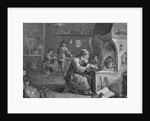 Laboratory of an Alchemist Engraving by Fenier