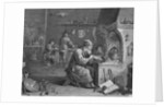 Laboratory of an Alchemist Engraving by Fenier