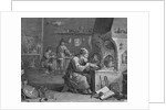 Laboratory of an Alchemist Engraving by Fenier