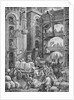 Engraving of Workers at a London Warehouse by Gustave Dore