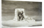 An Eskimo Watching a Seal Hole by Edward Finden