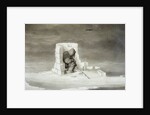 An Eskimo Watching a Seal Hole by Edward Finden