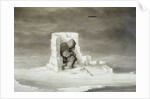 An Eskimo Watching a Seal Hole by Edward Finden