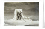 An Eskimo Watching a Seal Hole by Edward Finden