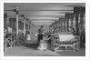 Print Depicting Power Loom Weaving at a Factory by Anonymous
