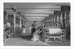 Print Depicting Power Loom Weaving at a Factory by Anonymous