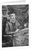 Engraving of Nostradamus Writing His Prophecies by Jean Sauve
