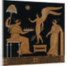 19th Century Greek Vase Illustration of Eros with Two Courtesans by Anonymous