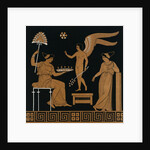 19th Century Greek Vase Illustration of Eros with Two Courtesans by Anonymous