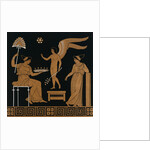 19th Century Greek Vase Illustration of Eros with Two Courtesans by Anonymous