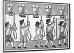 17th Century Woodcut of the Ringing of Bells in a Steeple by Anonymous