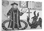 Faust Standing in a Magic Circle Giving Instruction on Devilry by Anonymous
