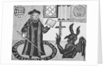 Faust Standing in a Magic Circle Giving Instruction on Devilry by Anonymous