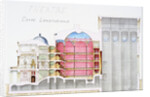 Architectural Drawing of Theatre Building with Cross-Sectional View by H. Monnot