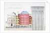 Architectural Drawing of Theatre Building with Cross-Sectional View by H. Monnot