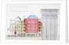 Architectural Drawing of Theatre Building with Cross-Sectional View by H. Monnot