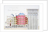 Architectural Drawing of Theatre Building with Cross-Sectional View by H. Monnot