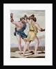 Color Print from Engraving Showing Gladiators Boxing by Jacques Grasset de Saint-Sauveur and L.F. Labrousse by Anonymous