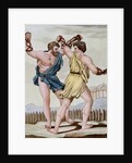 Color Print from Engraving Showing Gladiators Boxing by Jacques Grasset de Saint-Sauveur and L.F. Labrousse by Anonymous
