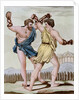 Color Print from Engraving Showing Gladiators Boxing by Jacques Grasset de Saint-Sauveur and L.F. Labrousse by Anonymous