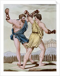 Color Print from Engraving Showing Gladiators Boxing by Jacques Grasset de Saint-Sauveur and L.F. Labrousse by Anonymous