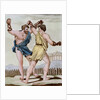 Color Print from Engraving Showing Gladiators Boxing by Jacques Grasset de Saint-Sauveur and L.F. Labrousse by Anonymous