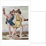Color Print from Engraving Showing Gladiators Boxing by Jacques Grasset de Saint-Sauveur and L.F. Labrousse by Anonymous