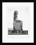 Detail Showing the Pharoah Amenhotep III Enthroned from the Colossi of Memnon at Luxor by Anonymous