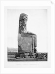 Detail Showing the Pharoah Amenhotep III Enthroned from the Colossi of Memnon at Luxor by Anonymous