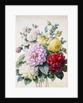 Bouquet of Dahlias and Roses by Camille de Chantereine