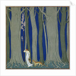 Book Illustration of a Woman and a Leopard in the Forest by Georges Barbier