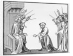 King Charlemagne Receiving an Oath of Fidelity from the Chroniques de St Denis Manuscript by Anonymous