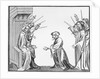 King Charlemagne Receiving an Oath of Fidelity from the Chroniques de St Denis Manuscript by Anonymous