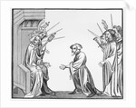 King Charlemagne Receiving an Oath of Fidelity from the Chroniques de St Denis Manuscript by Anonymous