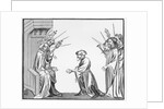 King Charlemagne Receiving an Oath of Fidelity from the Chroniques de St Denis Manuscript by Anonymous