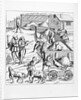 Illustration of The Extraction and Transport of Metals after a 16th-Century Woodcut by Anonymous