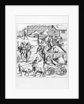 Illustration of The Extraction and Transport of Metals after a 16th-Century Woodcut by Anonymous