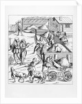 Illustration of The Extraction and Transport of Metals after a 16th-Century Woodcut by Anonymous