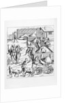 Illustration of The Extraction and Transport of Metals after a 16th-Century Woodcut by Anonymous