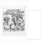 Illustration of The Extraction and Transport of Metals after a 16th-Century Woodcut by Anonymous