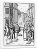 Illustration of a Business Transaction on the Street in Northumberland in the 16th Century by Anonymous