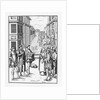 Illustration of a Business Transaction on the Street in Northumberland in the 16th Century by Anonymous