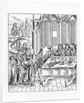 Illustration of a State Banquet in a Gothic Pavilion after a Woodcut from Vergil by Anonymous