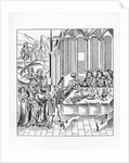 Illustration of a State Banquet in a Gothic Pavilion after a Woodcut from Vergil by Anonymous