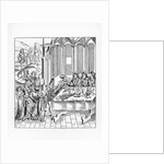 Illustration of a State Banquet in a Gothic Pavilion after a Woodcut from Vergil by Anonymous