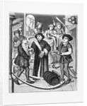 Copy of a 15th-Century Stained Glass Window in Tournai Cathedral Showing the Bishop of Tournai Receiving the Tithe of Beer by Anonymous