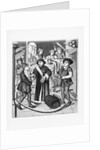 Copy of a 15th-Century Stained Glass Window in Tournai Cathedral Showing the Bishop of Tournai Receiving the Tithe of Beer by Anonymous