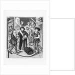 Copy of a 15th-Century Stained Glass Window in Tournai Cathedral Showing the Bishop of Tournai Receiving the Tithe of Beer by Anonymous
