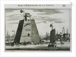 17th-Century Engraving of a Fort at Tientsin by Anonymous